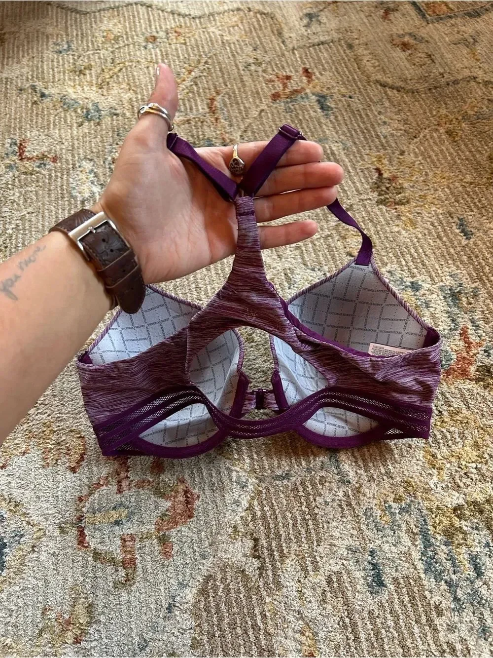 Victoria's Secret Purple Heathered Racerback Bra